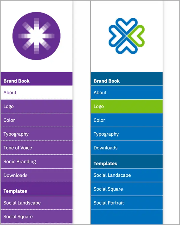 The main navigation of bonbontray customized with the brand logo and colors.